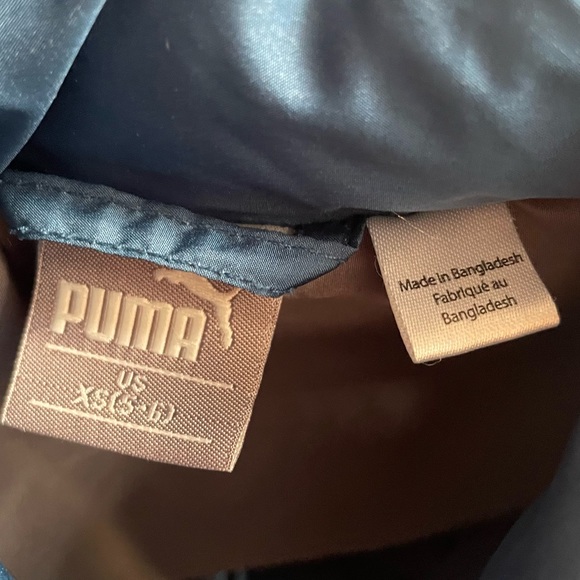 Puma Colorblock Puffer Vest Blue Gray Size XS (5-6) - Picture 3 of 7